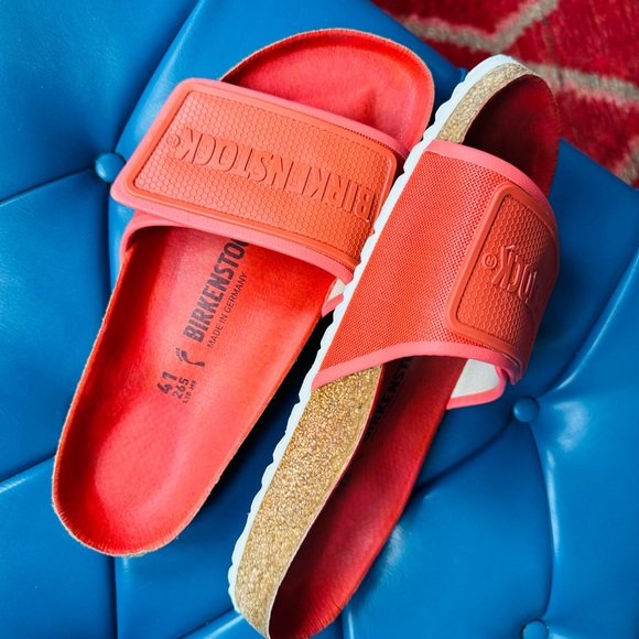 Birkenstock bright Coral Velcro Sandal sz41 - Picture 3 of 16